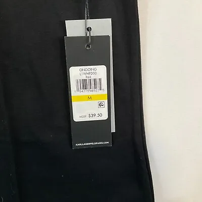 Karl Lagerfeld Paris T Shirt Black Womens Size Medium • $24.99