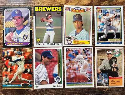 Paul Molitor 8 Card Lot W 1993 Limited Ed. Milk Bone 87 Donruss #117 86 Topps • $2.15