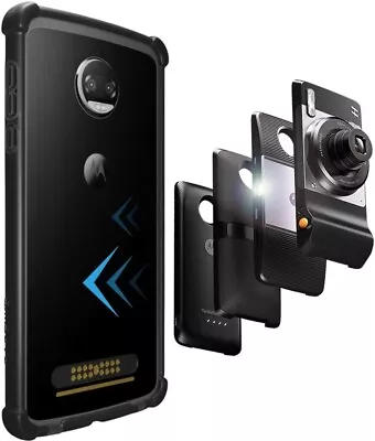 Motorola Moto Z4 Force /Z2 Play Case Drop Protection Bumper Compatible Moto Mods • $26.89