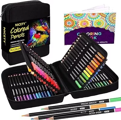 Colouring Pencils Art Set - 76 Coloured Pencils For Adults Artist Pencil Art Set • £21.59