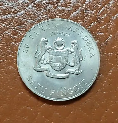 1977 Malaysia 1 Ringgit Independence Commemorative Coin • $10.95