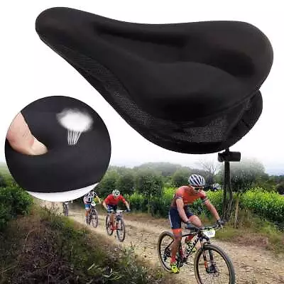 Bike Seat Cover Comfort Cushion Cover Soft Padded Mountain Bicycle Saddle Sport • $6.50