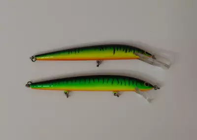 (2) Vintage Bagley Balsa Bang-O-Lure #5 Jerkbait Fishing Lures Lot Of 2 • $14.99