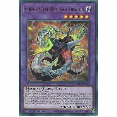 Chimeratech Rampage Dragon GFP2-EN124 1st Edition Ultra Rare YuGiOh Trading Card • £1.20