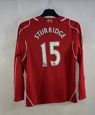 £19.99 • Buy Liverpool Sturridge 15 L/S Home Football Shirt 2014/15 Medium Boys Warrior A949