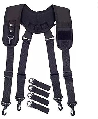 Tactical Duty Belt Harness Suspenders Padded Tool Belt Suspender Heavy Duty Work • $27.76