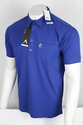 Dallas Mavericks Polo Pocket Shirt Memento Short Sleeve Shirt Royal Blue • $31.44