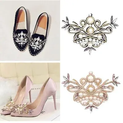 £5.14 • Buy Women's Rhinestone Shoe Clips, Pearl , Wedding Shoe Jewelry Accessories