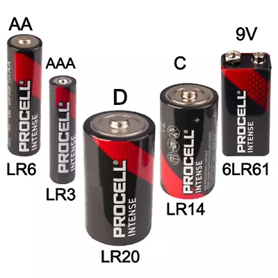 Duracell Industrial Procell Intense Power Aa  Aaa  C  D & 9v Batteries Lot • £1.90