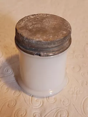 Vintage Musterole Cleveland Milk Glass Jar With Lid  • $12.70