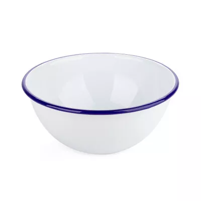 NEW Falcon Enamel Deep Cereal Bowl White & Blue 16cm • £4.95