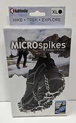 Kahtoola MICROspikes Ice Cleats Hike Work Black Size XL New • $58.75