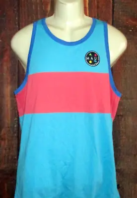 Mens Maui And Sons Blue Coral Tank Top T-shirt Size Xl • $19.90