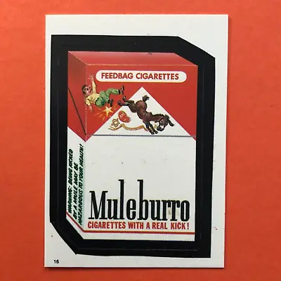 1986 Wacky Packages Muleburro #16 Topps Album Sticker Marlboro Satire • $2.49