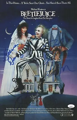 Michael Keaton +4 Hand Signed 11x17 Beetlejuice Authentic Autograph JSA LOA • $2000