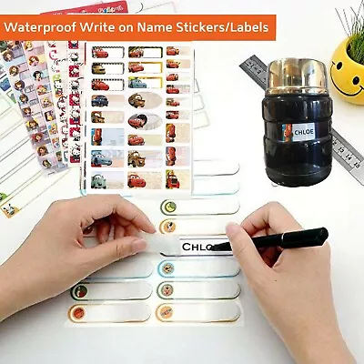 $2.75 • Buy Waterproof Write On Kids Name Stickers Name Badage Name Labels Stickers Name Tag