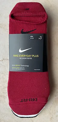 Nike Mens Everyday Plus Multi Color No Show Footie Size XL 12-15 • $24.50