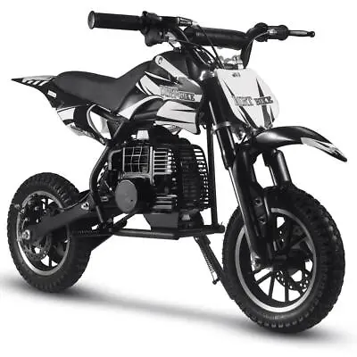 MotoTec Kids Gas Mini Dirt Bike Motorcycle 50cc 2-Stroke - Black • $349.02