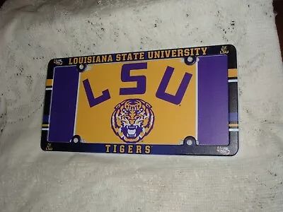 Louisiana State University Plastic License Plate Tag /frame Deal 6  X 12  New  • $19.95
