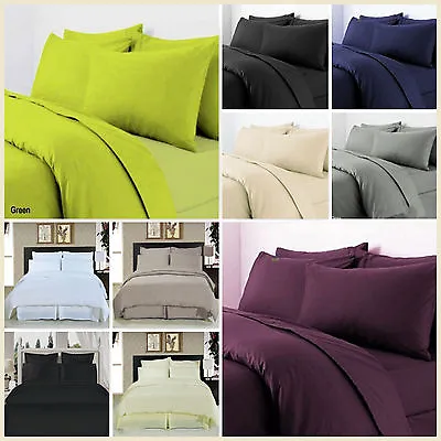 Fitted Sheet T-300 Egyptian Cotton Sateen Premium Quality Depth 8-9 Inch Approx • £8.49