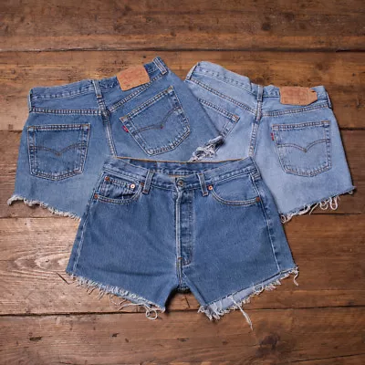 £32.99 • Buy Vintage Levis Denim Shorts 501 Grade A High Waisted Jean 24 26 28 29 30 32 34 36