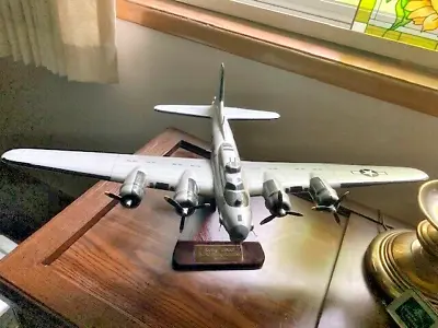 Vintage 1980s WWII B-17G FLYING FORTRESSHANDMADE WOODEN Model 23  Wingspan • $175