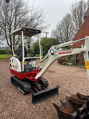 2018Takeuchi TB216 1.8 Ton Excavator Digger 3 Buckets Exp Track Low HRs JCB Cat • £14995