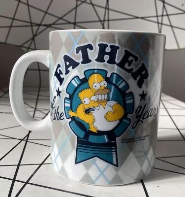 SIMPSONS FATHER OF THE YEAR Large Mug Cup 2012 Bart & Homer • £10.99