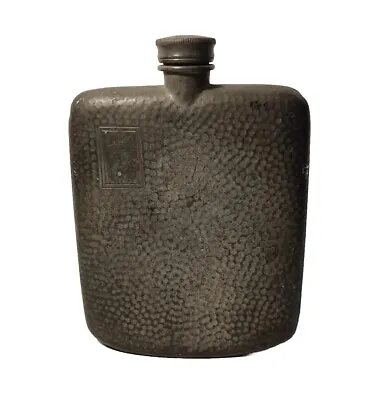 Antique James Dixon & Sons England Sheffield Flask 6oz F. H #47  Hammered • $69.95