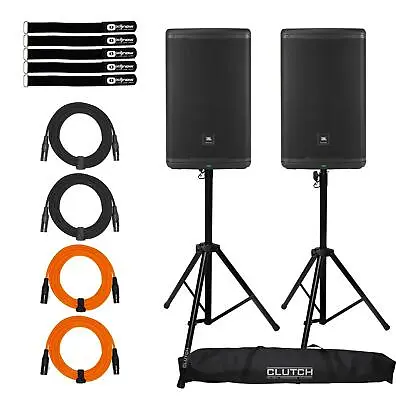 JBL Professional EON715 15  EON 700 Bluetooth DJ PA Speakers Pair W Stands • $954.40