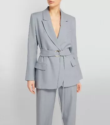 Viktoria Woods Belted Endorphin Blazer Jacket Powder Blue Size 1 / 8 - 10 Uk • $299