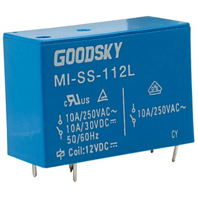 £1.99 • Buy Good Sky MI-SS-112L 12V 10A SPDT Relay