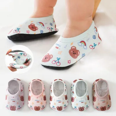 Baby Newborn Boys Girls Anti-slip Shoes Toddlers Sock Shoes Soft Sole Slippers • £3.99