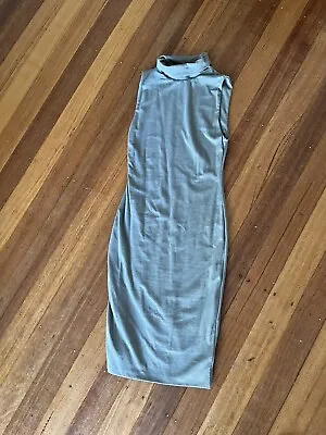 $10 • Buy Kookai Size 2 Roll Neck Jersey Dress Khaki 