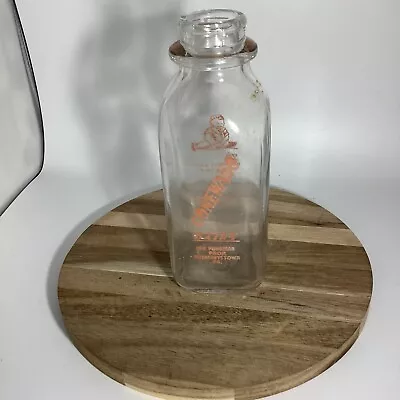 Conewago Dairy Milk Bottle Glass Pennsylvania 7.5” Vintage  • $20