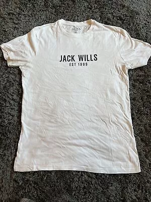 Jack Wills White Men’s Classic Fit T-shirt Medium • £1.99