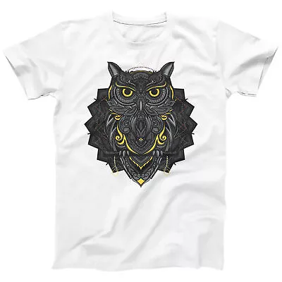 Abstract Owl T-Shirt Men's Women's Colourful Animals Mystic Tee | (S-5XL) • £12.99