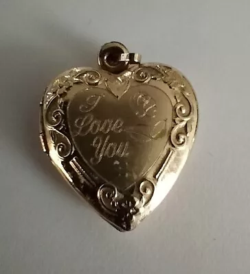 Vintage 14k Gold Filled Locket With I Love You Engraved Pre-owned • $15