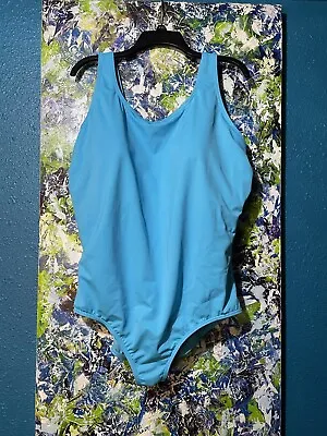 Lands End Tugless Tank One Piece Swim Bathing Suit Plus 24w Mastectomy Option • $22