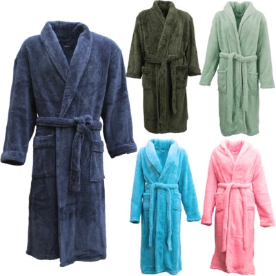 $39.95 • Buy New Women's Men's Supersoft Luxurious Coral Fleece Bath Robe Dressing Gown Warm