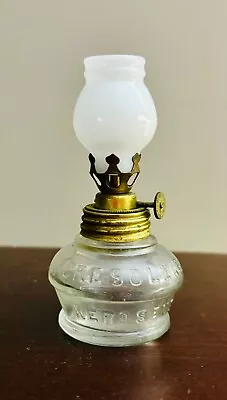 Miniature Kerosine Lamp Cresolene Vapo Co Antique Oil Lamp Hurricane Oil Lamp • $24.99