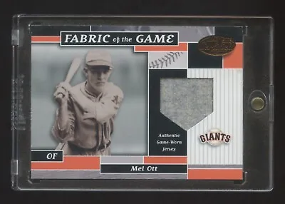 2002 LEAF CERTIFIED Mel Ott GAME WORN JERSEY #ED 4/5 JERSEY NUMBER  HOF FOTG WOW • $499.99