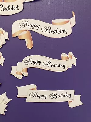 £3.75 • Buy Mixed Happy Birthday Card Making Banners Embellishments Sentiments Card Toppers
