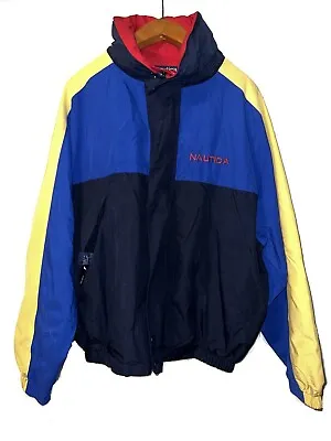 Nautica Mens Reversible Three Color Jacket New Without Tags XL Vintage Nylon • $44.99