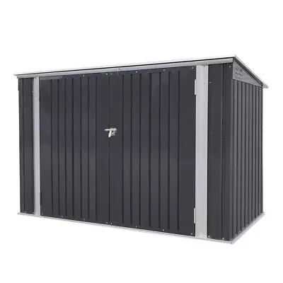 Panana Galvanized Steel Garden Storage Shed Bike Metal Pent Roof Tool Shed House • £185.99