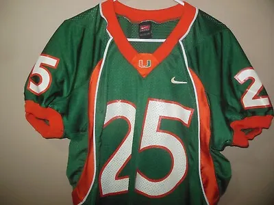 University Of Miami Hurricanes Nike Team Issued Game Union Made Jersey • $129