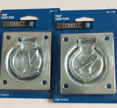 2 Pack Everbilt 15185 3  X 3-1/2  Zinc-Plated Trap Door Ring • $19.99