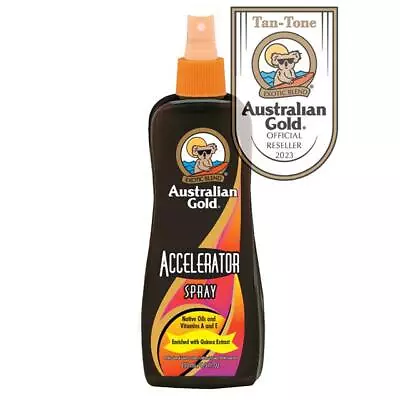 Australian Gold DARK TANNING ACCELERATOR Sunbed Spray 250ml FAST DISPATCH • £18.99