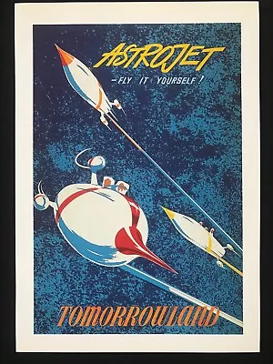 Disneyland Attraction Poster Astrojet Mini Lithograph 40th Tomorrowland • $14.99