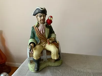 Waco Melody In Motion Porcelain Pirate And Parrot With Music • $45